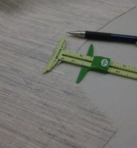 Pencil line marked 3cm/ 1 1/2