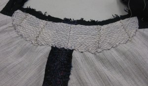 Finished neckline support.