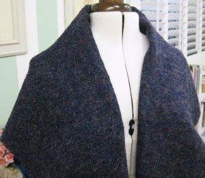 Collar before pad stitchiing - very floppy with no defined shape.