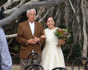 The lovely bride and her proud father