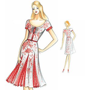 This Marfy pattern has godet inserts.