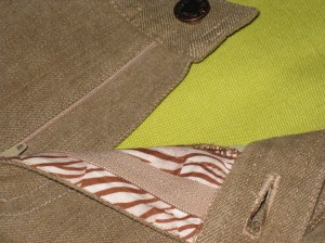 Soft cotton used for fly facing.