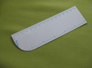 Zipper template is useful to accurately mark topstitching position.