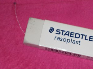 Chalk marks can be easily removed using a clean eraser.