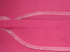 Press seam flat and open. Press a fold on the underside 15mm (5/8