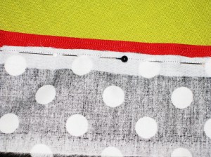 Mark centre of opening and on either side to cater for total width of the teeth. Stay stitch the whole area of the opening and cut down the centre and into corners.