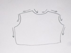 Directional staystitching will preserve the grain