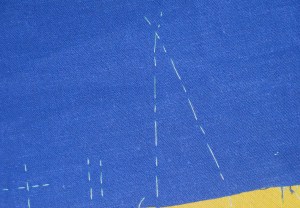 Marks seen on the right side of the fabric as well.