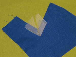 Press the silk organza away from the seam lines.