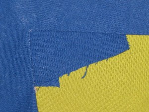 Face side with seams pressed open - surface is smoother.