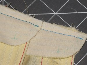 Both ends of stand have CF and stitching lines marked.