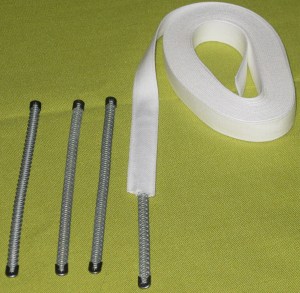 Spiral boning with capped ends; insertion tape.