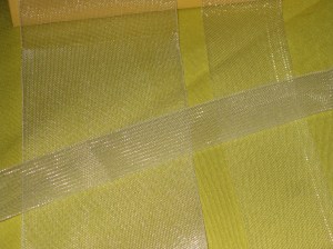Polyester horsehair braid in various widths will support hem of full skirt. 5cm width can also be used to support top of strapless bodice.