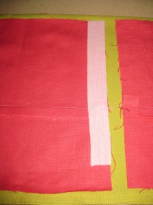 Stabilise seam allowance.