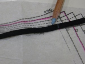Use waist seam line on the pattern to measure the tape exactly.