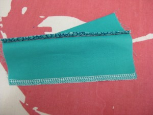 Hem edge finishes - Hong Kong finish, over locking, stitched and pinked - to neaten the cut edge and prevent fraying