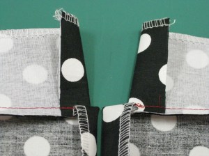 Trim seam allowance and understitch